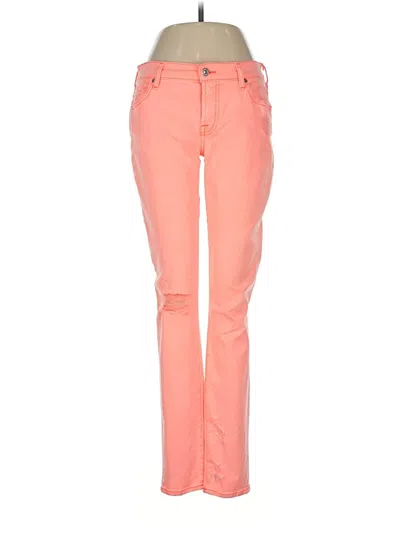 Pre-owned Unbranded Jeans In Orange