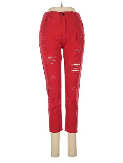 Pre-owned Unbranded Jeans In Red