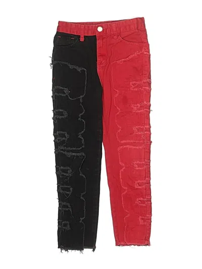 Pre-owned Unbranded Kids' Jeans In Red