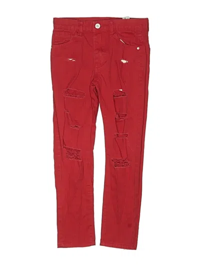 Pre-owned Unbranded Kids' Jeans In Red