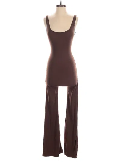 Pre-owned Unbranded Jumpsuit In Brown