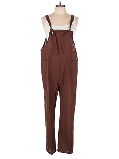 Pre-owned Unbranded Jumpsuit In Brown