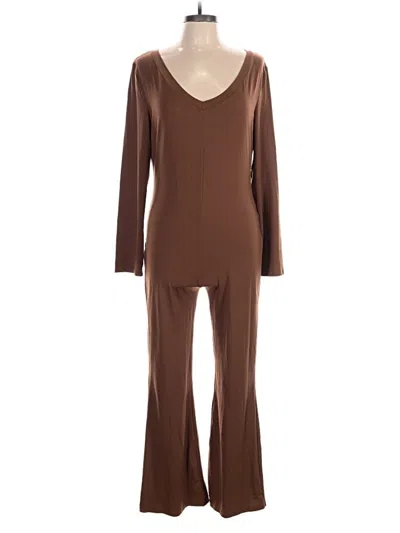 Pre-owned Unbranded Jumpsuit In Brown