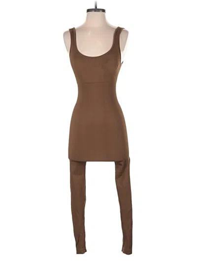 Pre-owned Unbranded Jumpsuit In Brown