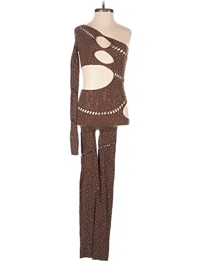 Pre-owned Unbranded Jumpsuit In Brown