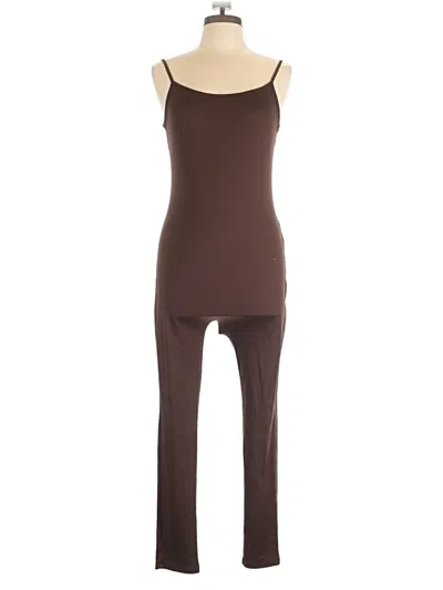 Pre-owned Unbranded Jumpsuit In Brown