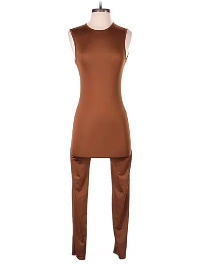 Pre-owned Unbranded Jumpsuit In Brown