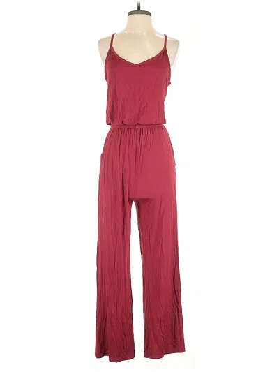 Pre-owned Unbranded Jumpsuit In Burgundy