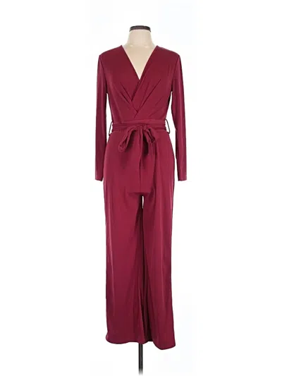 Pre-owned Unbranded Jumpsuit In Burgundy