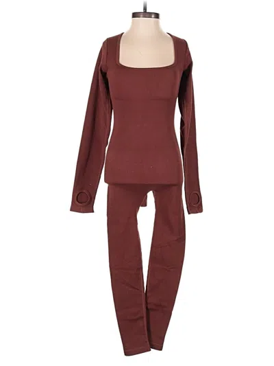 Pre-owned Unbranded Jumpsuit In Burgundy