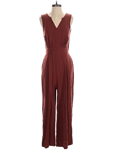 Pre-owned Unbranded Jumpsuit In Burgundy
