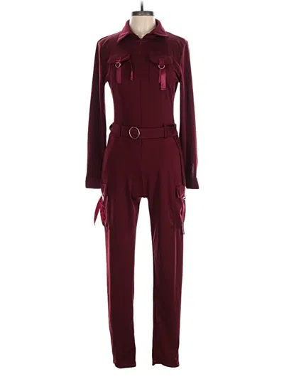 Pre-owned Unbranded Jumpsuit In Burgundy