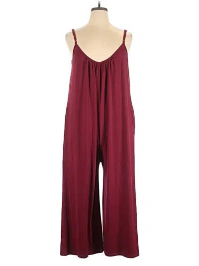 Pre-owned Unbranded Jumpsuit In Burgundy