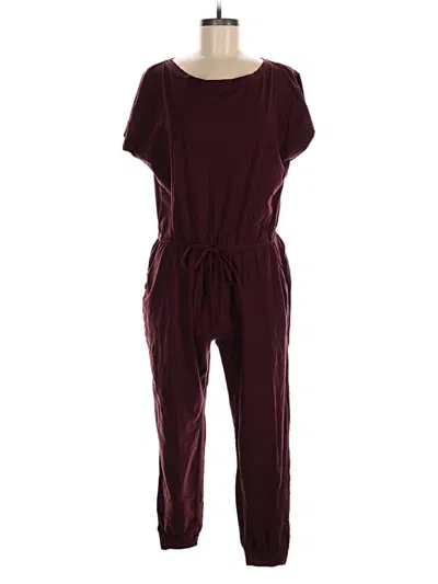 Pre-owned Unbranded Jumpsuit In Burgundy