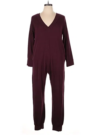 Pre-owned Unbranded Jumpsuit In Burgundy