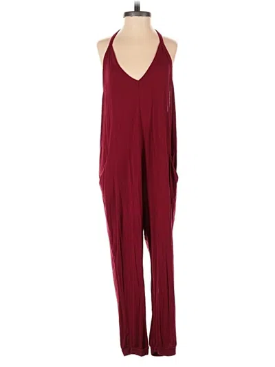 Pre-owned Unbranded Jumpsuit In Burgundy