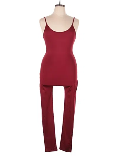 Pre-owned Unbranded Jumpsuit In Burgundy
