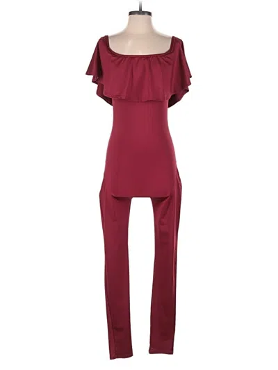 Pre-owned Unbranded Jumpsuit In Burgundy