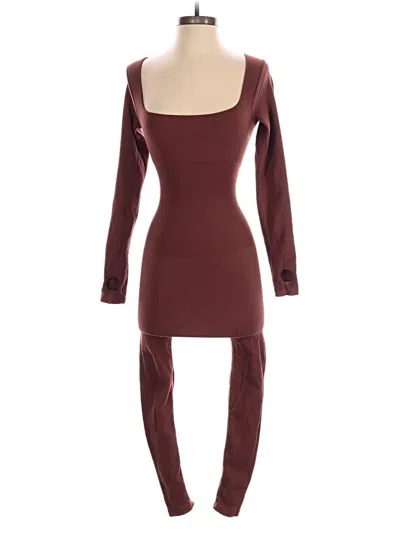Pre-owned Unbranded Jumpsuit In Burgundy