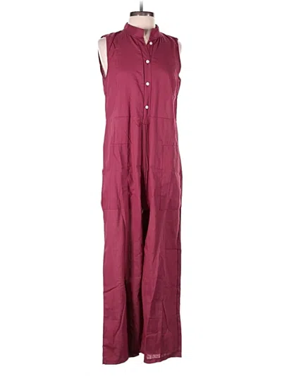 Pre-owned Unbranded Jumpsuit In Burgundy