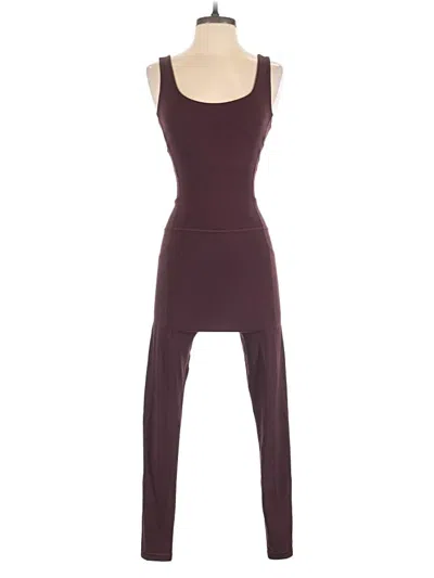 Pre-owned Unbranded Jumpsuit In Burgundy