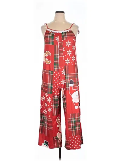 Pre-owned Unbranded Jumpsuit In Red