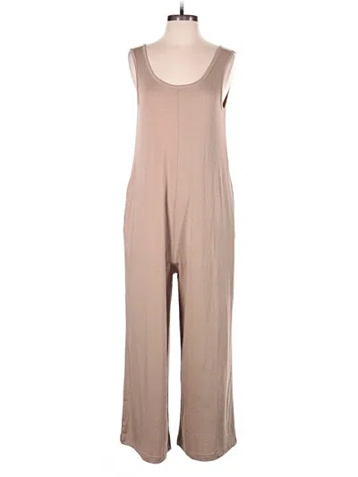 Pre-owned Unbranded Jumpsuit In Tan