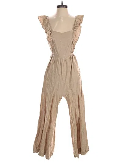 Pre-owned Unbranded Jumpsuit In Tan