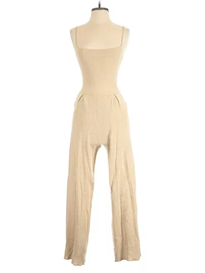 Pre-owned Unbranded Jumpsuit In Tan