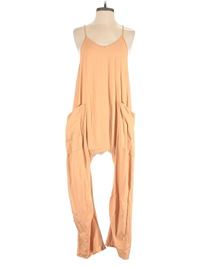 Pre-owned Unbranded Jumpsuit In Tan
