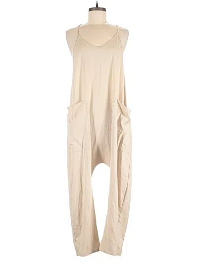 Pre-owned Unbranded Jumpsuit In Tan