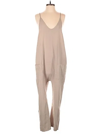Pre-owned Unbranded Jumpsuit In Tan