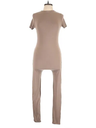 Pre-owned Unbranded Jumpsuit In Tan