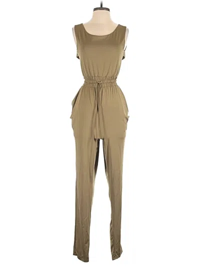 Pre-owned Unbranded Jumpsuit In Tan
