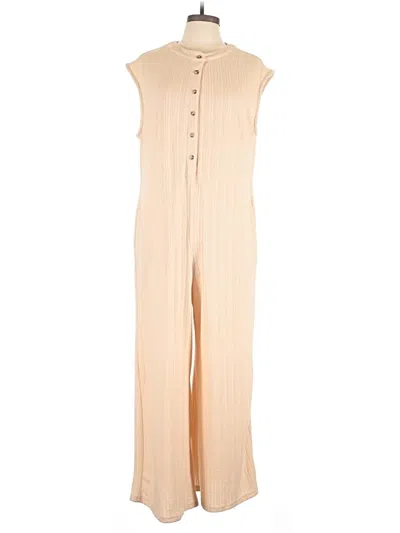 Pre-owned Unbranded Jumpsuit In Tan