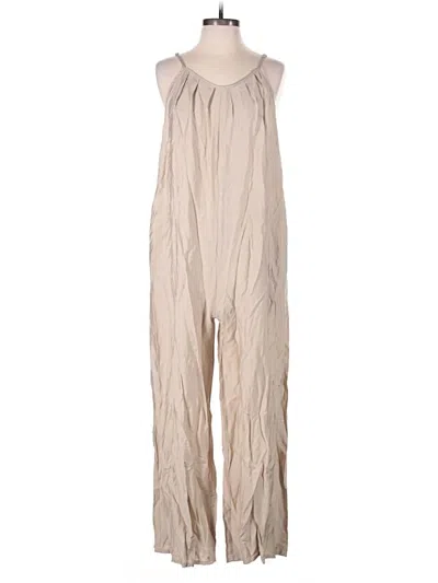 Pre-owned Unbranded Jumpsuit In Tan