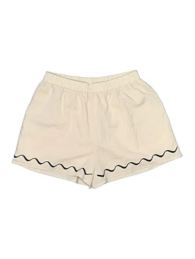 Pre-owned Unbranded Khaki Shorts In White