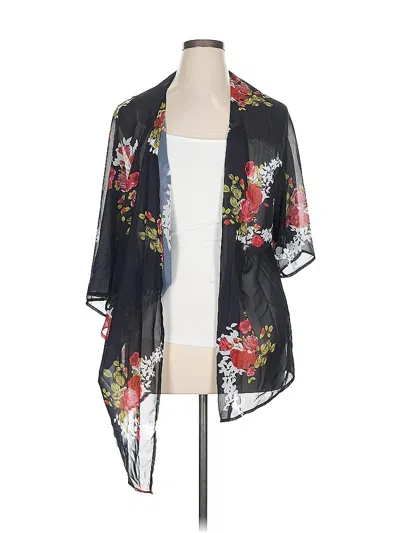 Pre-owned Unbranded Kimono In Black