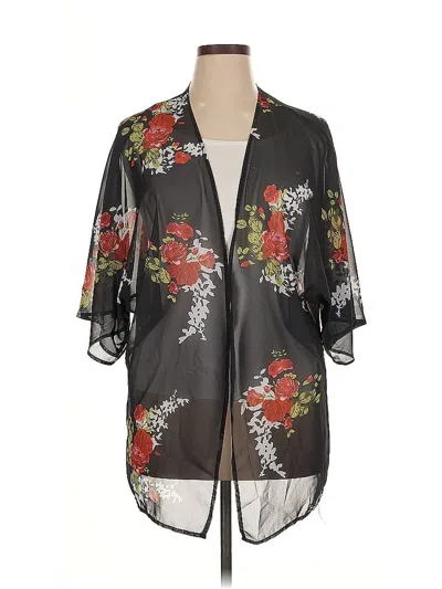 Pre-owned Unbranded Kimono In Black