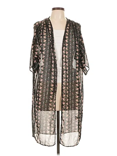Pre-owned Unbranded Kimono In Black