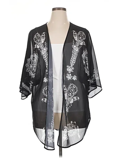 Pre-owned Unbranded Kimono In Black
