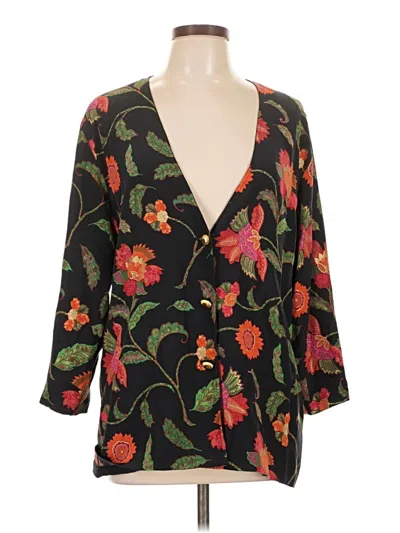 Pre-owned Unbranded Kimono In Black