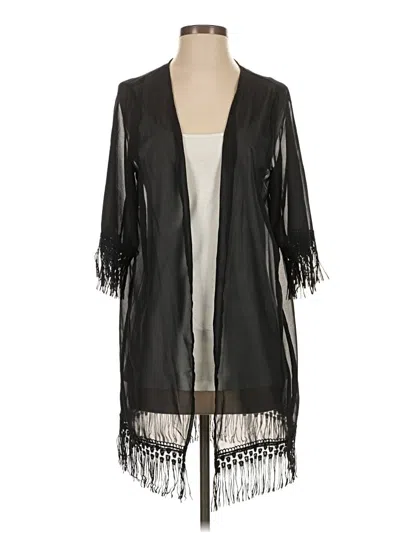 Pre-owned Unbranded Kimono In Black
