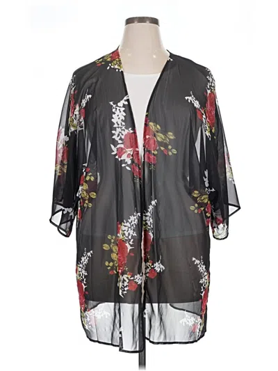 Pre-owned Unbranded Kimono In Black