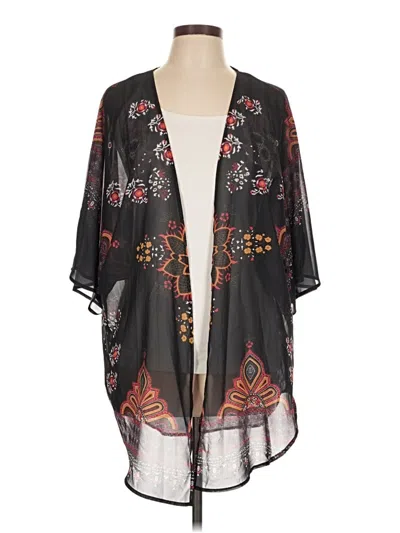 Pre-owned Unbranded Kimono In Black