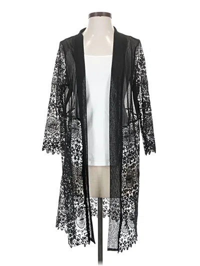 Pre-owned Unbranded Kimono In Black