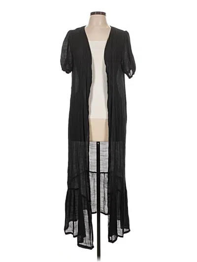 Pre-owned Unbranded Kimono In Black