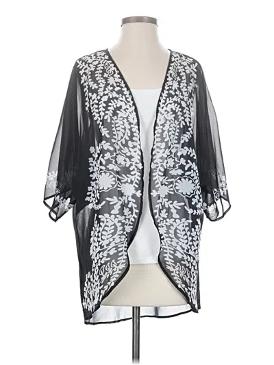 Pre-owned Unbranded Kimono In Black