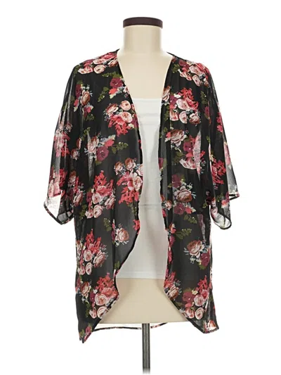 Pre-owned Unbranded Kimono In Black