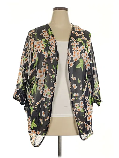 Pre-owned Unbranded Kimono In Black